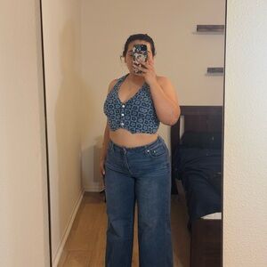 H&M Light Blue Denim Shirt